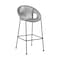 Armen Living Acapulco 26" Indoor Outdoor Steel Bar Stool with Gray Rope LCACBAGR26 - alternate 1